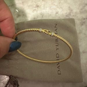 David Yurman 18KT Buckle Bracelet with Diamonds